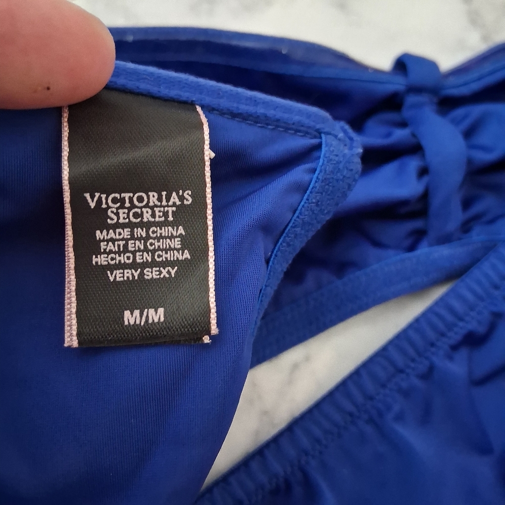Victoria's Secret Royal Blue Bandeau Bikini Top Size Medium - Picture 7 of 7